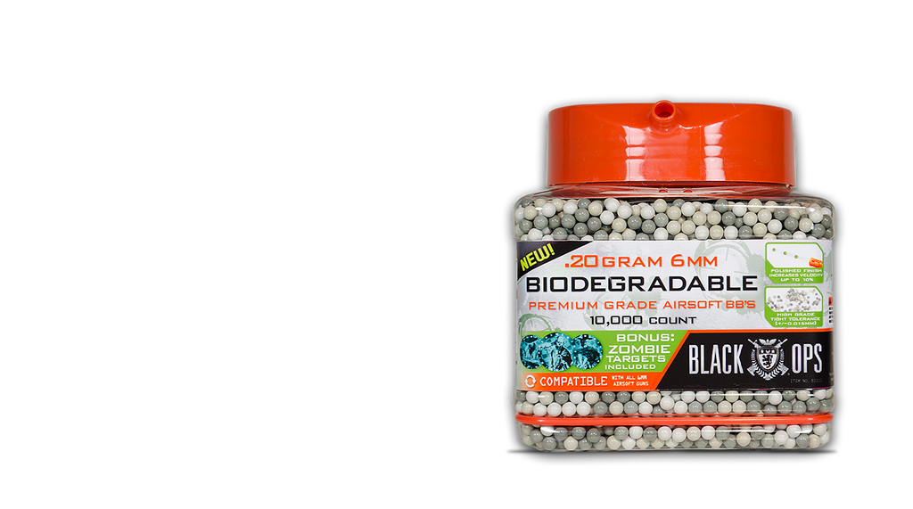 .20 g Biodegradable Triple Polished Competition Grade 6MM Airsoft BBs - 10,000 Count