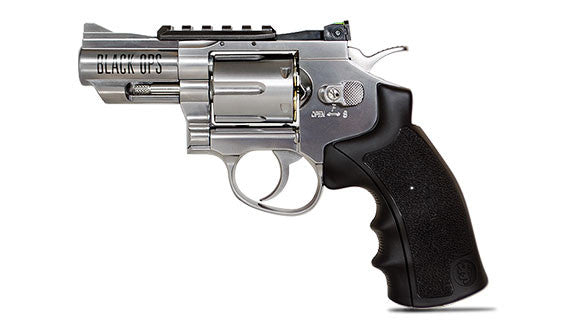 Black Ops Exterminator 2.5 Inch Full Metal Revolver - BB Chrome Finish