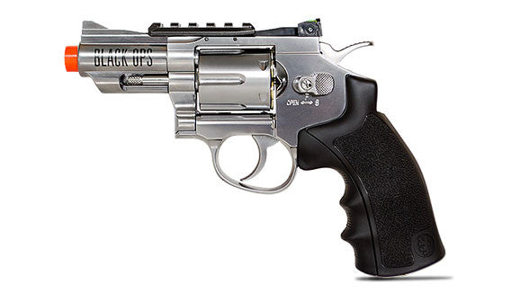 Chrome Airsoft Revolver 2.5 - Black Ops Exterminator - Black Ops USA