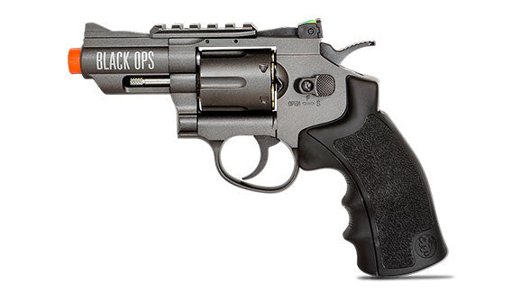 Full Metal Airsoft Revolver with gunmetal finish - Black Ops USA