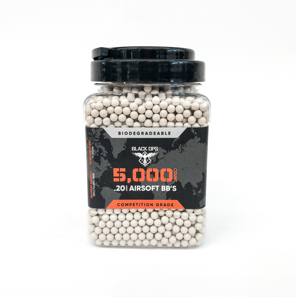 .20 g Biodegradable Triple Polished Competition Grade 6MM Airsoft BBs - 5,000 Count