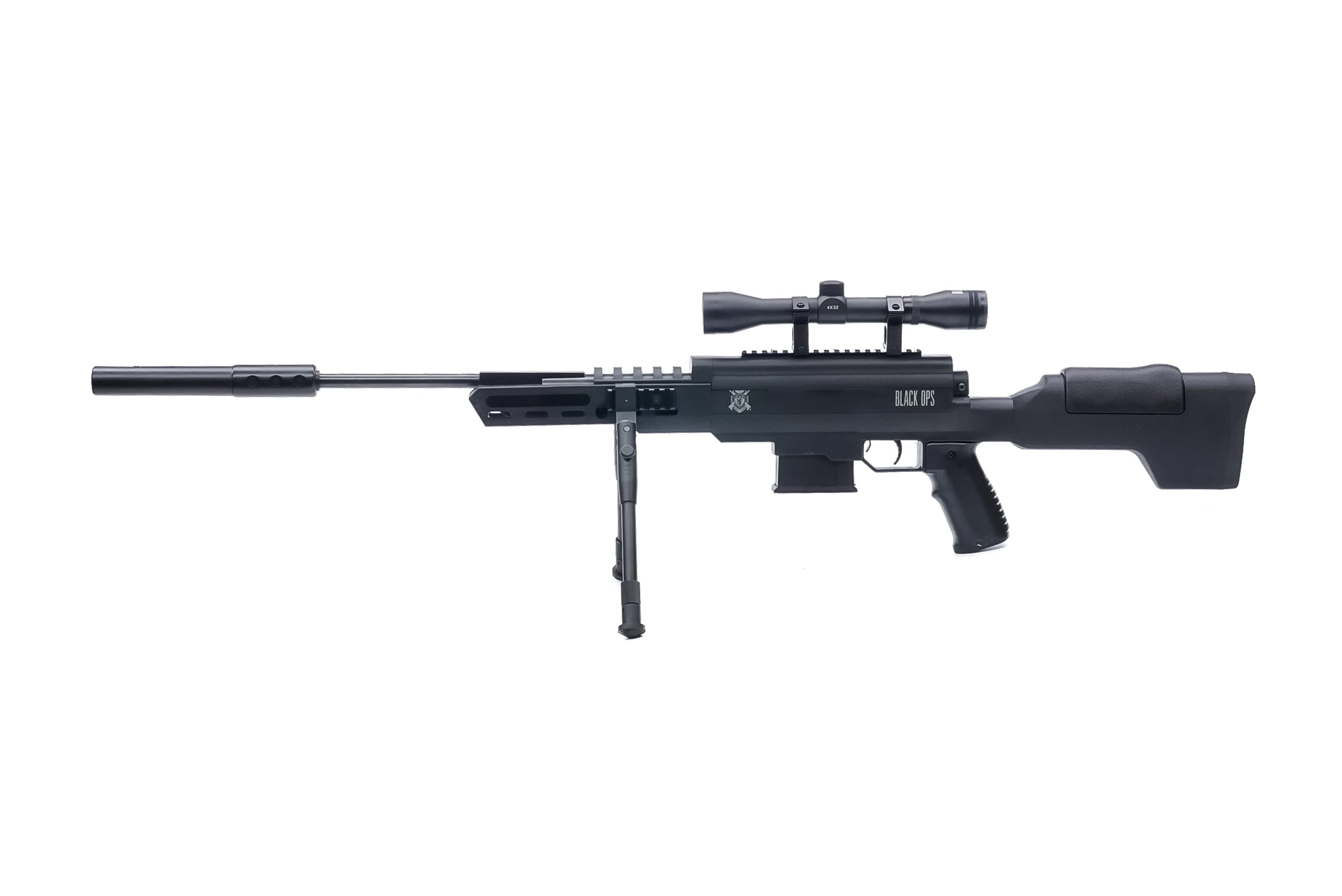 Airsoft Sniper Rifle with Scope and Bipod - Black Ops - Black Ops USA